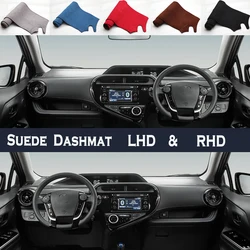 Car Styling Suede Dash Mat Covers Dashmat Dashboard Pad Protector Accessories For Toyota PRIUS C AQUA NHP10 2011-2021 2012 2013