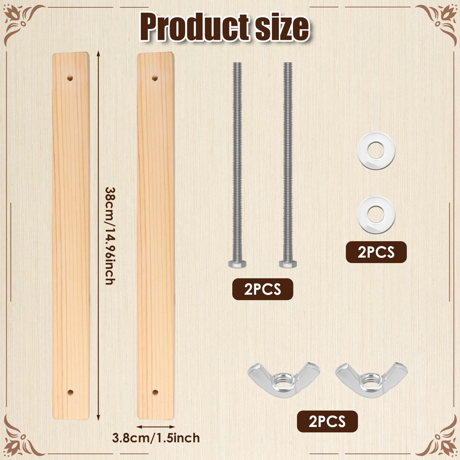 Wooden Book Press Kit DIY Gree - Bookbinding Supply Kit 评论和价格