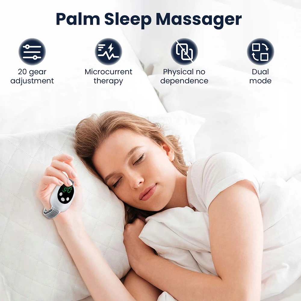 Deep Sleep Hand Massager อุปกรณ์นอนหลับอัจฉริยะนอนไม่หลับ Sleep Aid มือถือ Sleeper ผ่อนคลายความเครียด Sleeping Massager