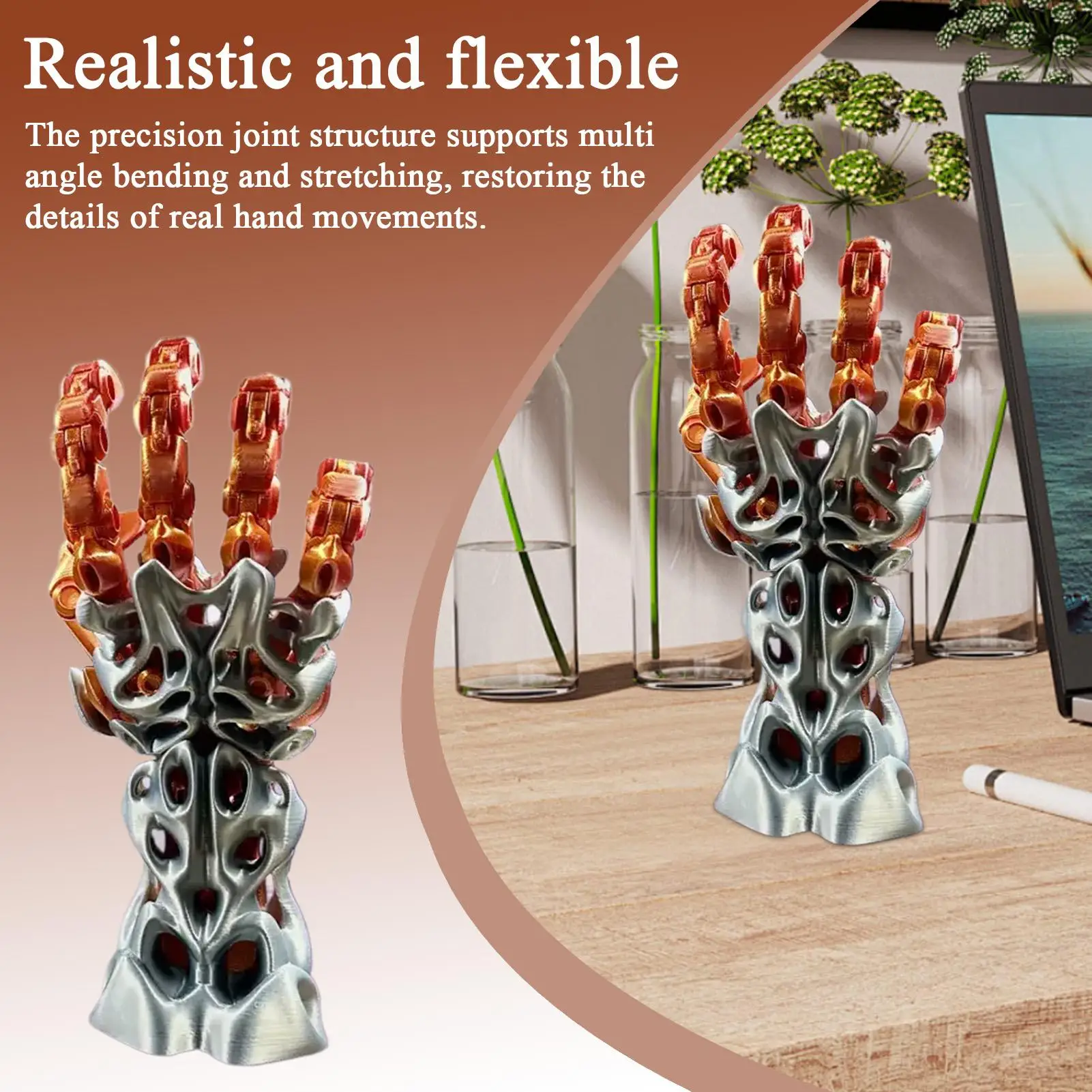 Robot Hand Model Movable Mechanical BionicFingers Manikin Figure Movable Fingers Joints Robot Hand Statues For Men/Women