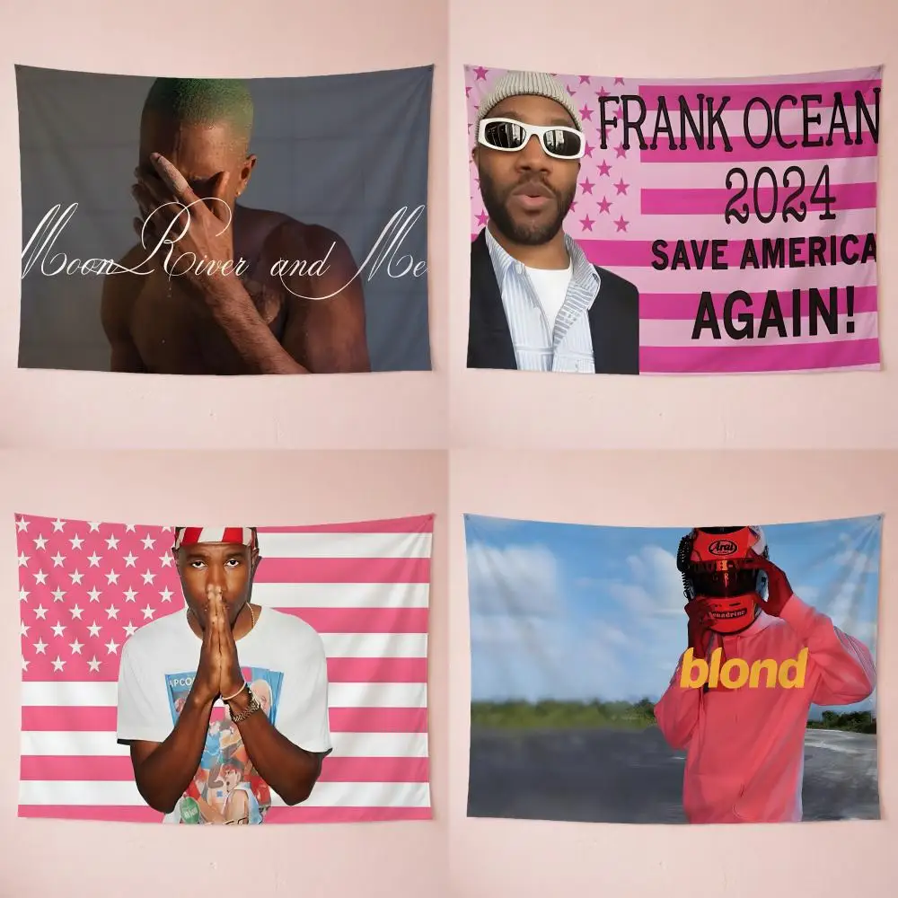 Singer Alternative Rnb Frank Ocean Tapestry Washable Soft Wall Art Decor for Living Home Room Bedroom