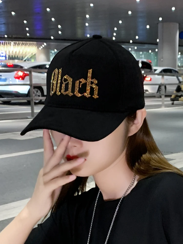 

Summer New Ladies Peaked Cap Fashion All-match Street Shooting Sun Hat Spring and Autumn Outdoor Outing Men's Black Baseball Cap