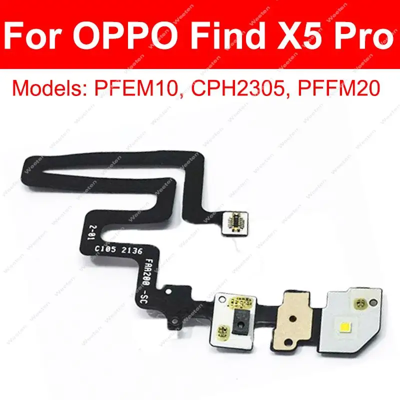 FlashLight Sensor Flex For OPPO Find X X2 X3 X5 X6 Pro Ambient Proximity Flashlight Microphone Flex Cable Parts