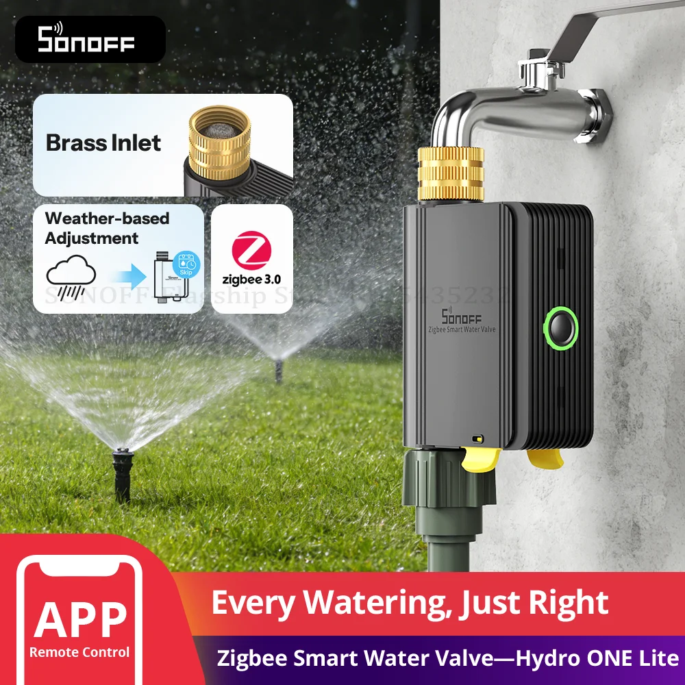 

SONOFF SWV-ZNE Hydro Series Hydro ONE Lite Zigbee Smart Water Valve Without Flow Meter Dual Communication Modes Flexible Control