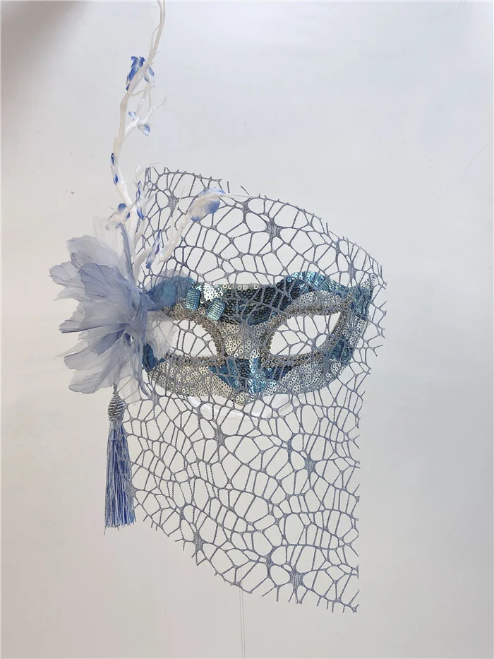 

Hollow out veil, half face, full face mask, stage decoration, Halloween party, masked beauty, adult makeup