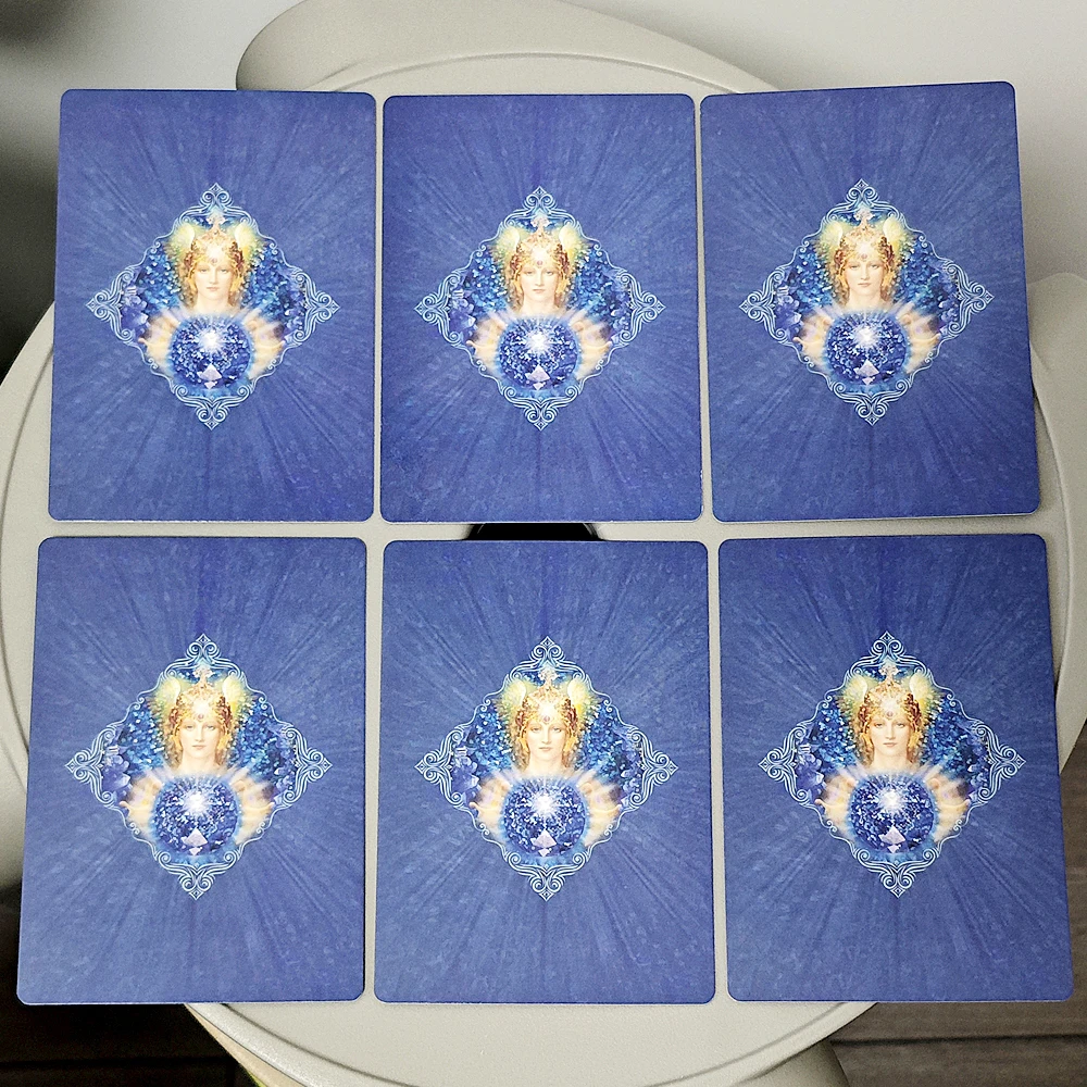 10.5*7.5cm Crystal Angels Oracle Deck 44 Pcs Oracle Cards Spanish Edition