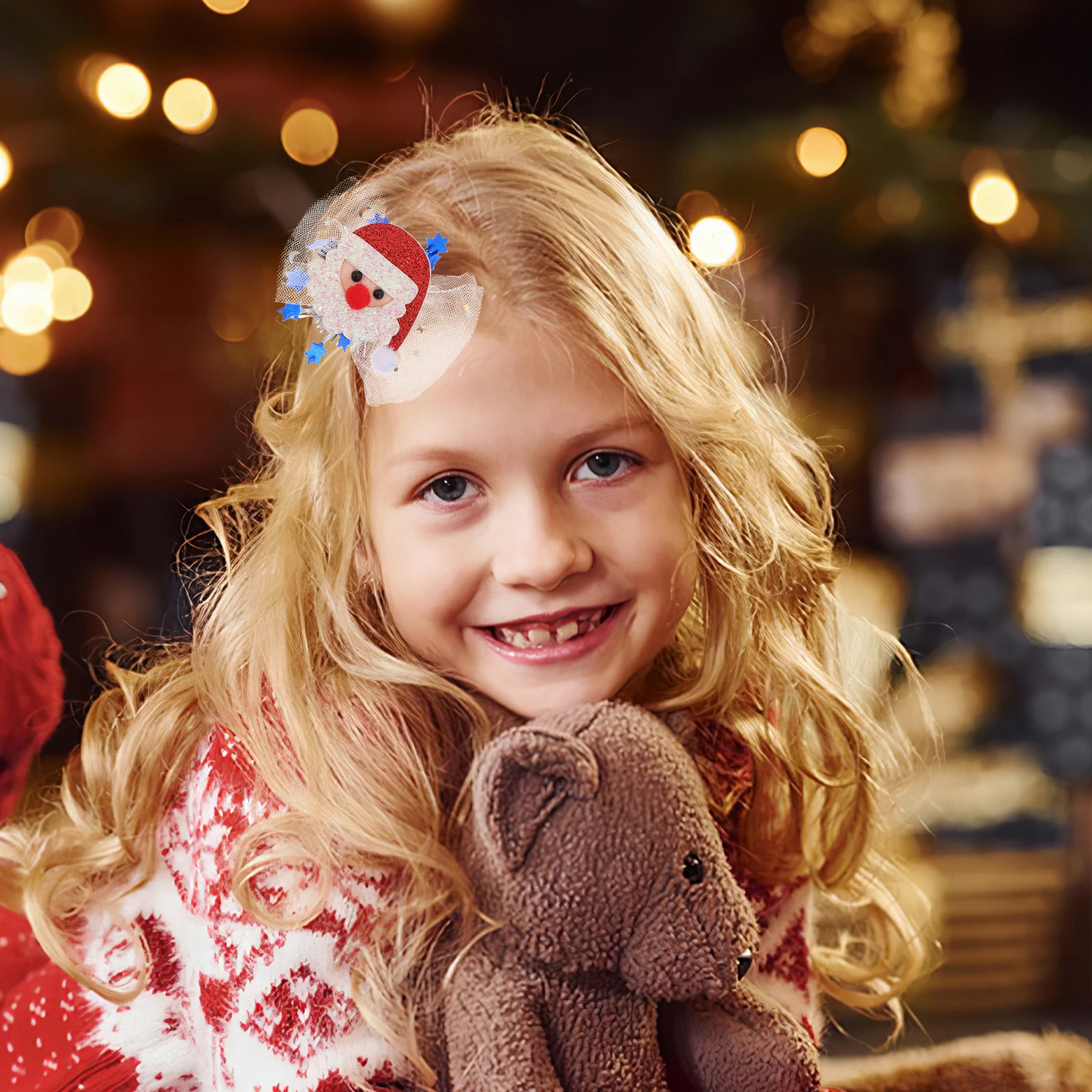 

3 Pcs Christmas Hairpin Tiara Accessories Santa Hat Childrens Clip Non-woven Fabric Barrettes for Party Clips