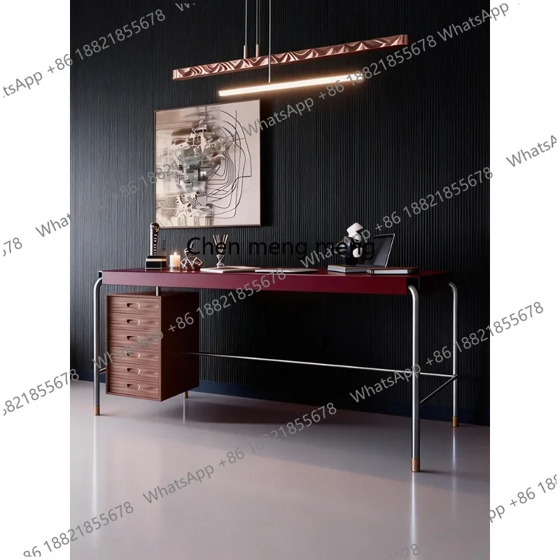 

Computer desk desktop home office special stainless steel workbench with drawers desk
