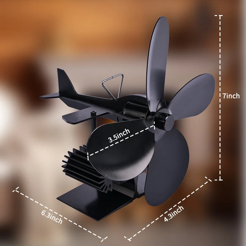 New aircraft fireplace thermal fan thermal power