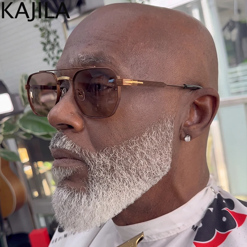 Steampunk Square Punk Sunglasses Men 2026 Luxury Designer Trendy Metal Double Bridge Sun Glasses Vintage Octagon Shades UV400