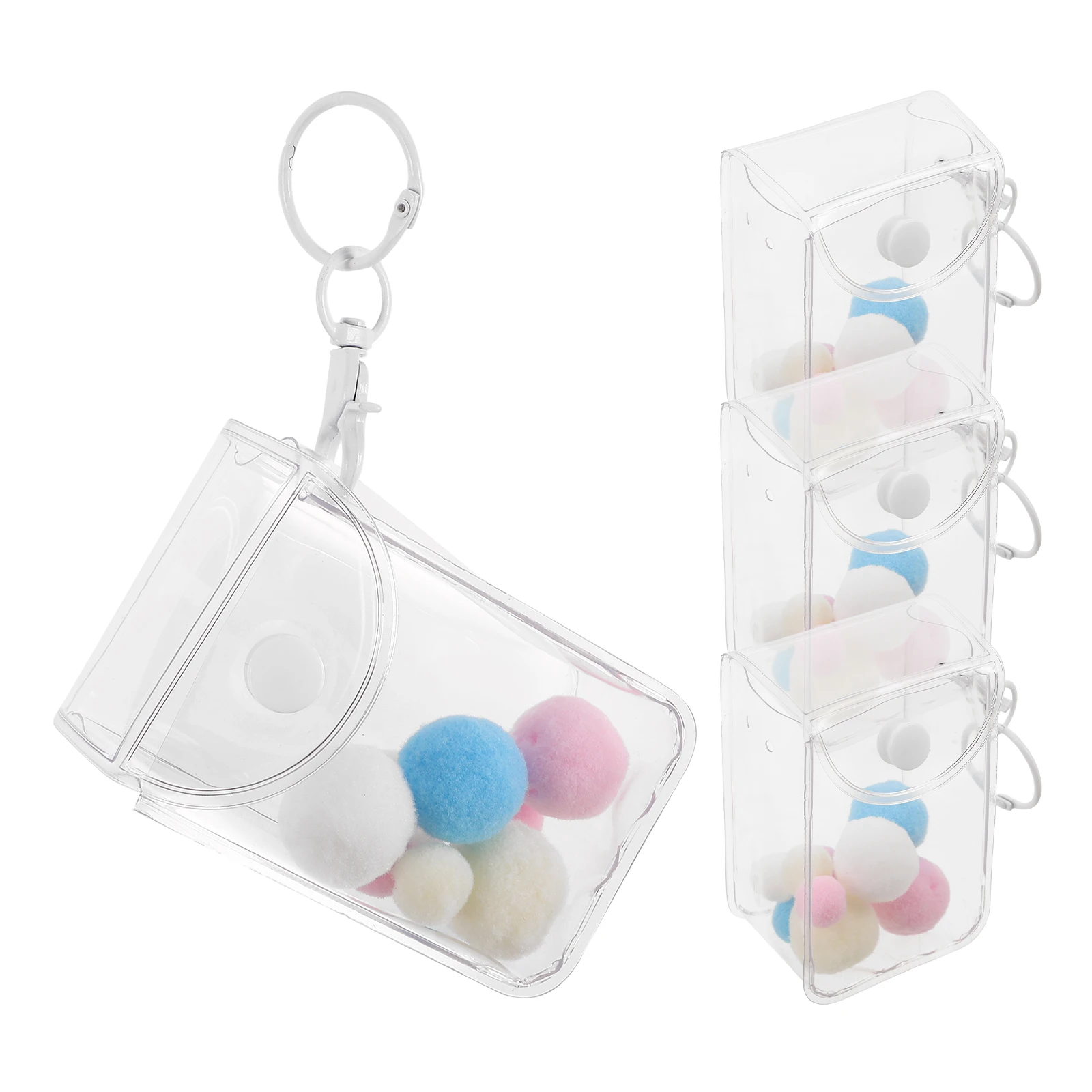 

3 шт. мини-сумка для переноски 9X6X4 см, прозрачная ПВХ прозрачная сумка для хранения для слепых коробок, брелок, подвески, портативные предметы коллекционирования
