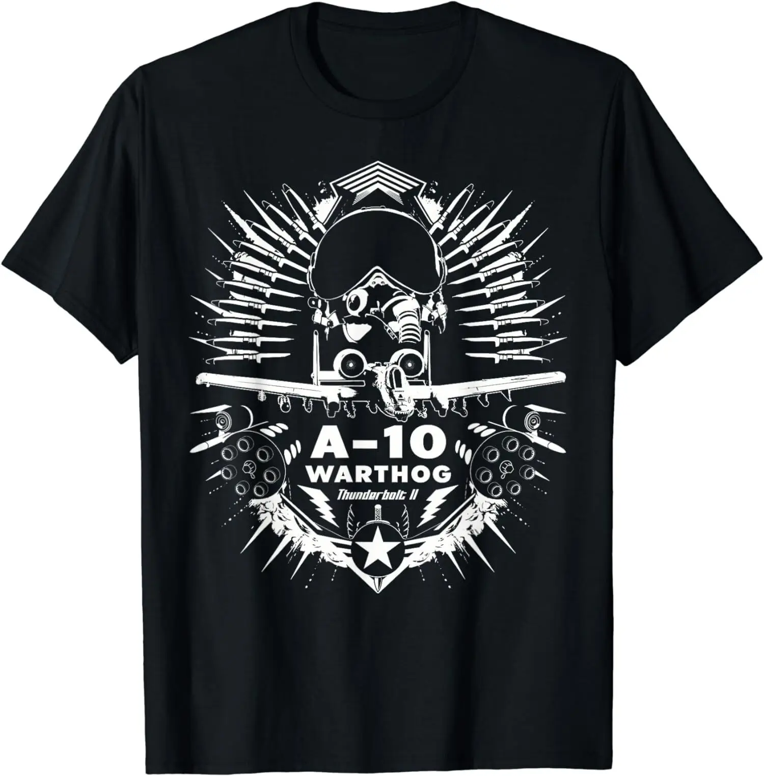 NEW LIMITED A-10 Thunderbolt II Warthog Cool Aircraft Pilot Helmet T-Shirt S-3XL