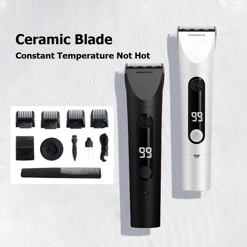  Mi Hair Clipper Professional Electric Trimmer For Men With LED Screen Washable Rechargeable Titanium Alloy Blade Wireless 