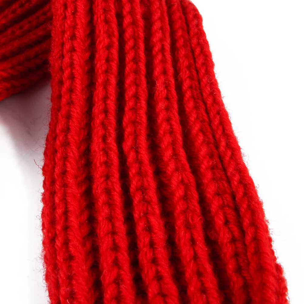 

Pet Dog Scarf Christmas Knitting Scarf Red Thick Warm Shawl for Winter Daily Wear Christmas Party Pet Accessories