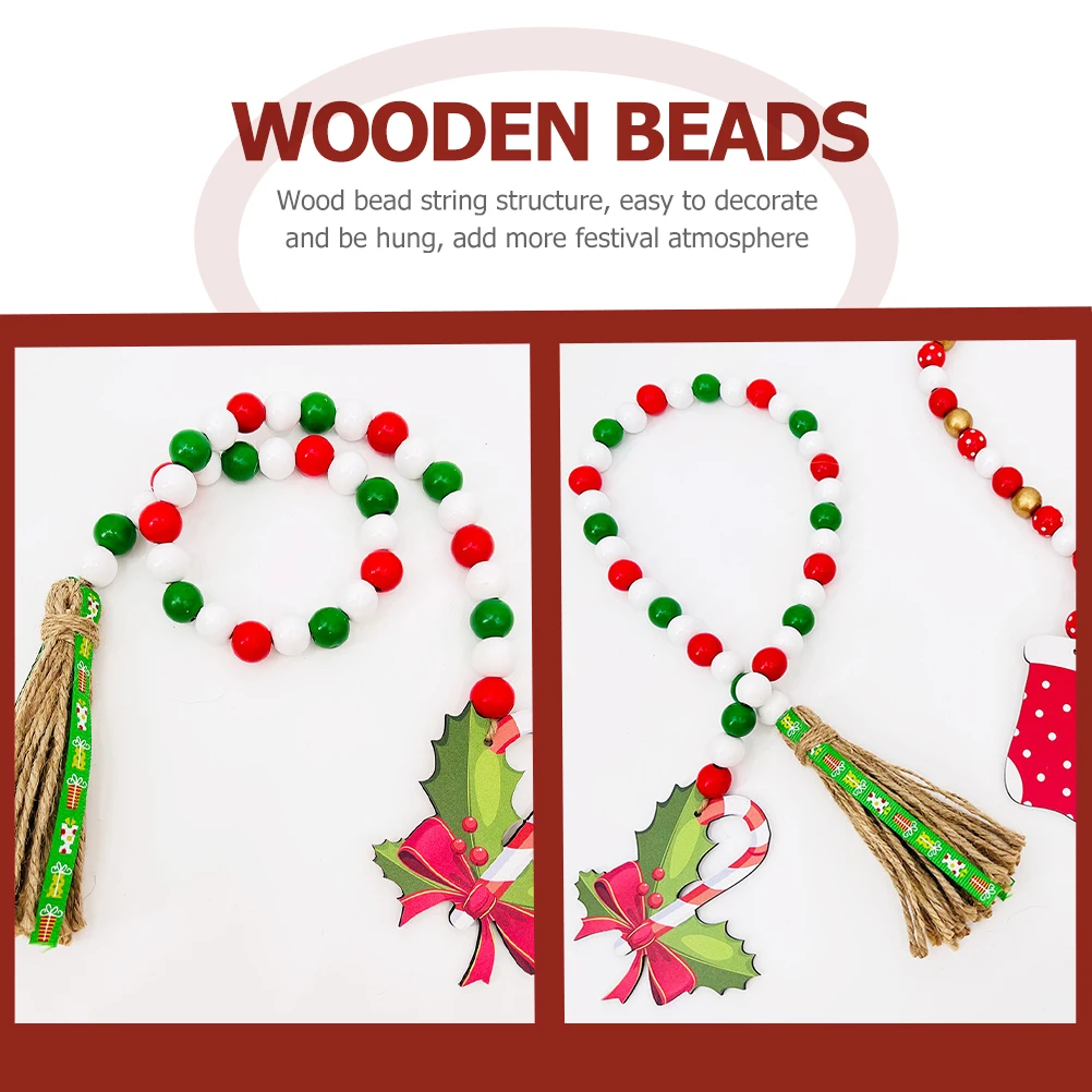 

Christmas Beads Crutches Decoration Decorations Decorative Home Accessories Rosary Hemp Rope Tassel Pendant Fringe
