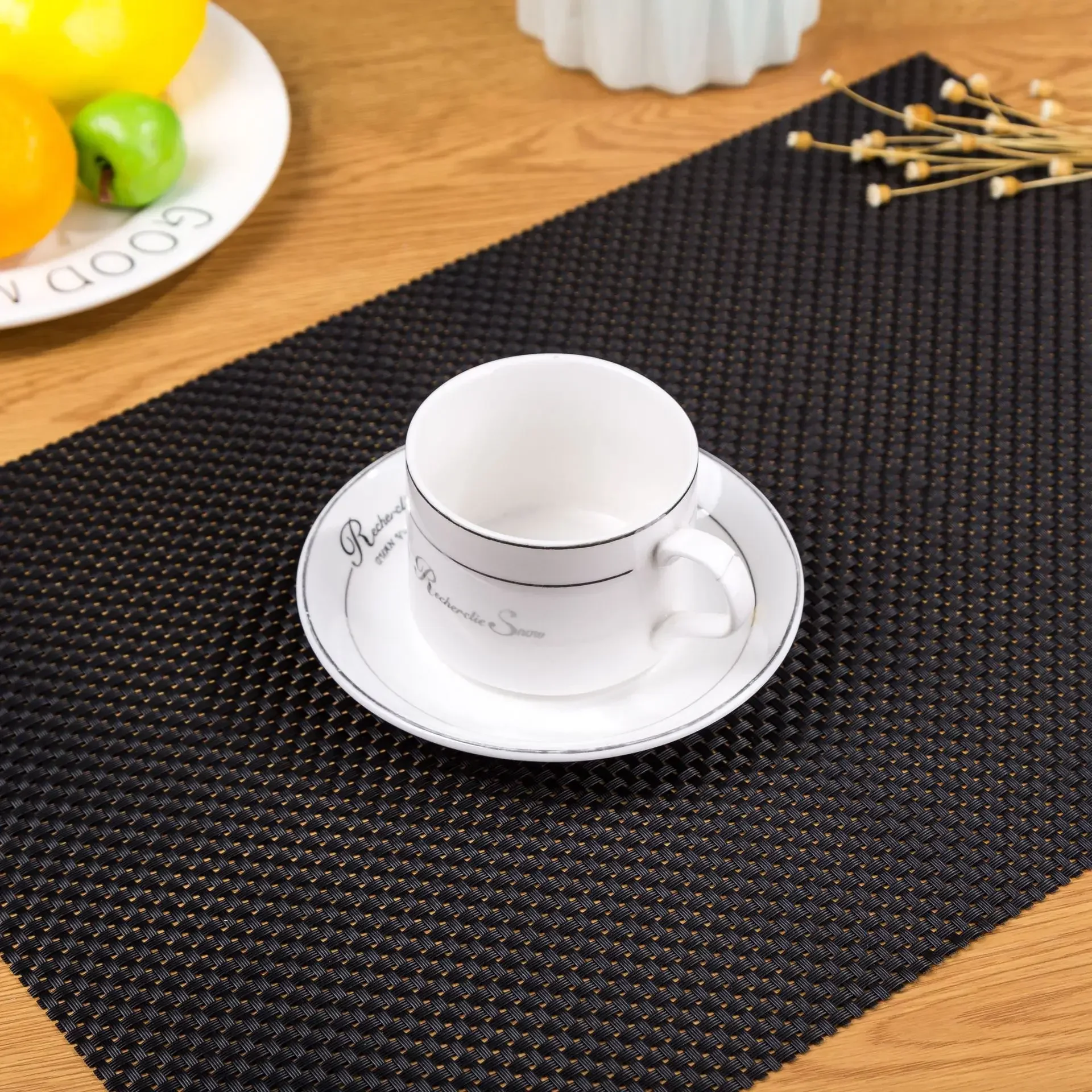 Placemats Kitchen Dinning Coasters Table Place Mats Non-slip Dish Bowl Holder Pad Placement Heat Stain Resistant Decorative Mat