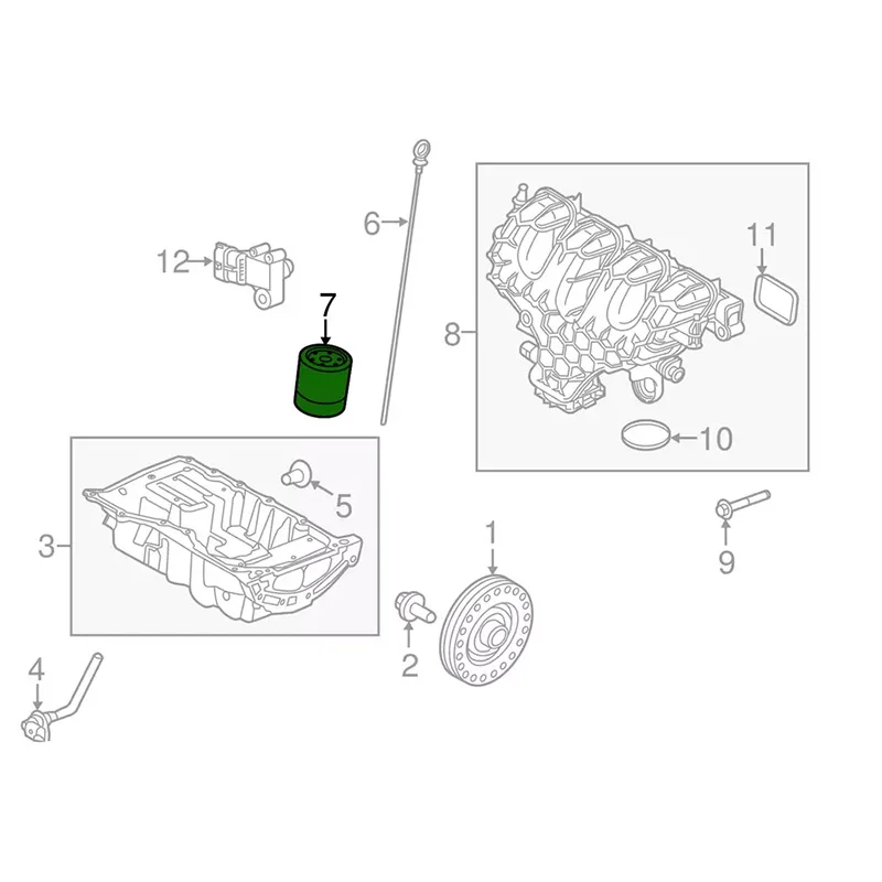 NBJKATO Brand New Genuine Oil Filter LR096524 For Discovery Sport LR2 Range Rover Evoque