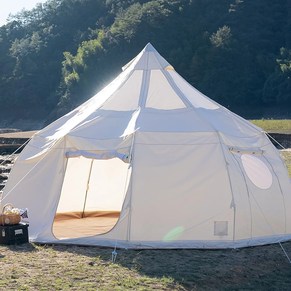 Luxury 4m Starry Sky Lotus Shelter Waterproof Oxford Family Camping Awning for 2-4 Persons Outdoor Canopy Gazebo Pergola