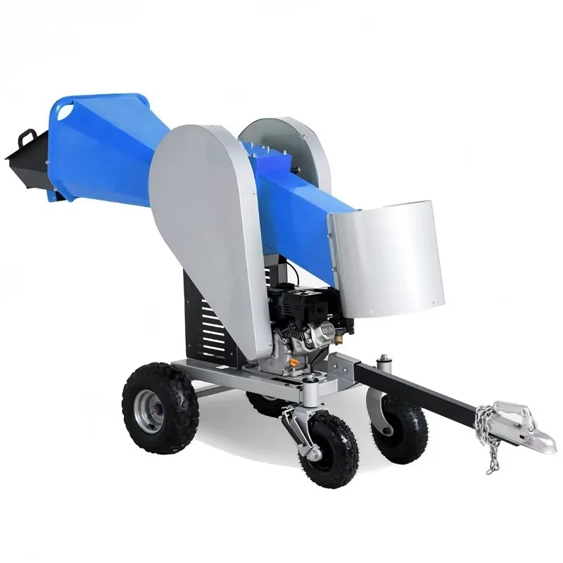 Forest Garden 7HP Four Stroke Fuel Tree Branch Logger Shredder Wood Chipper with Motor