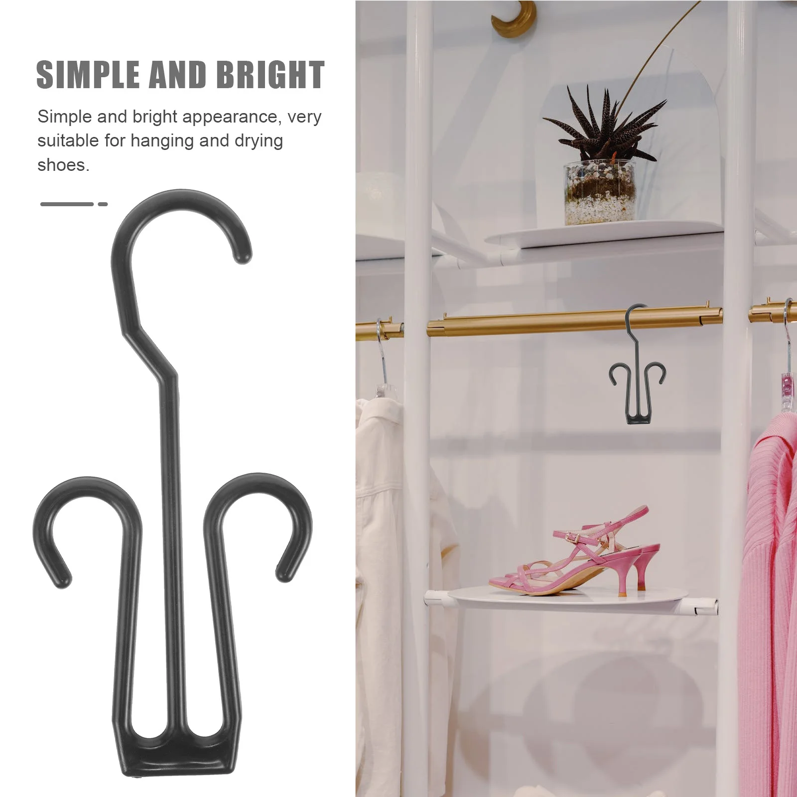 

20Pcs Shoe Hanger Shoes Drying Rack Strong Thickened Plastic Hanging Hook for Shoes Slipper Display Holder Shoe Hanger