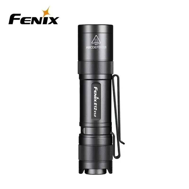 Fenix E12 V3.0 200 Lumens Portable EDC AA Flashlight With Two-way Body Clip and Magnetic Tail Allow