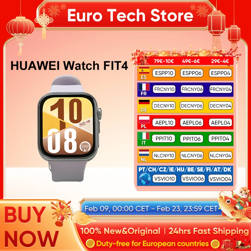 Reloj inteligente HUAWEI FIT 4 Original, pantalla AMOLED de 1,8 pulgadas, reloj inteligente con control de salud y llamadas Bluetooth