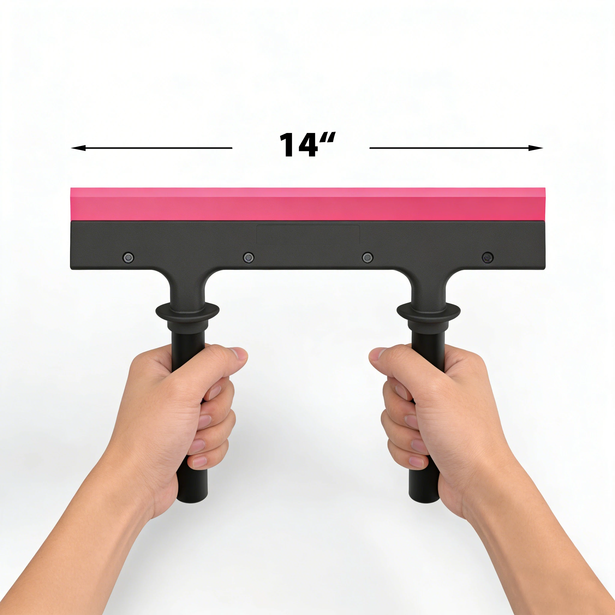 FOSHIO Double Handle Cleaning Squeegee For Household Big Window Glass Wash Car Snow Brush Ice Scraper 14 Inch Rubber Blade Tool
