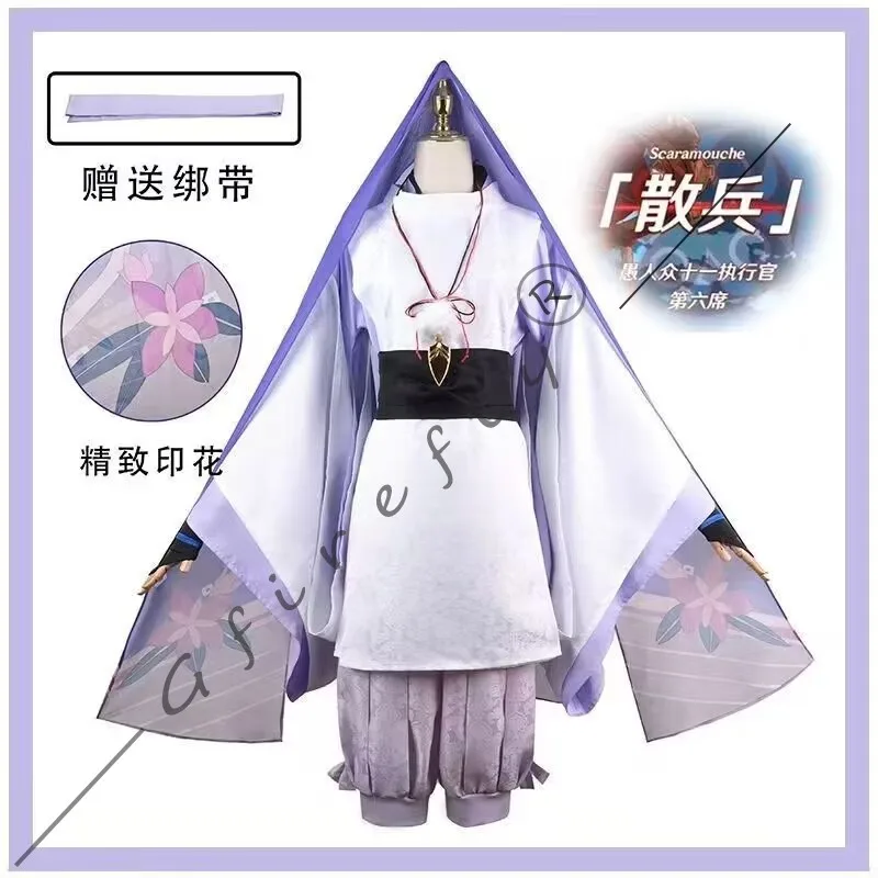 Genshin Impact Scaramouche Wanderer Cosplay Costume Kunikuzushi Full Set Men Game Anime Halloween Comic Con Role Play Outfit