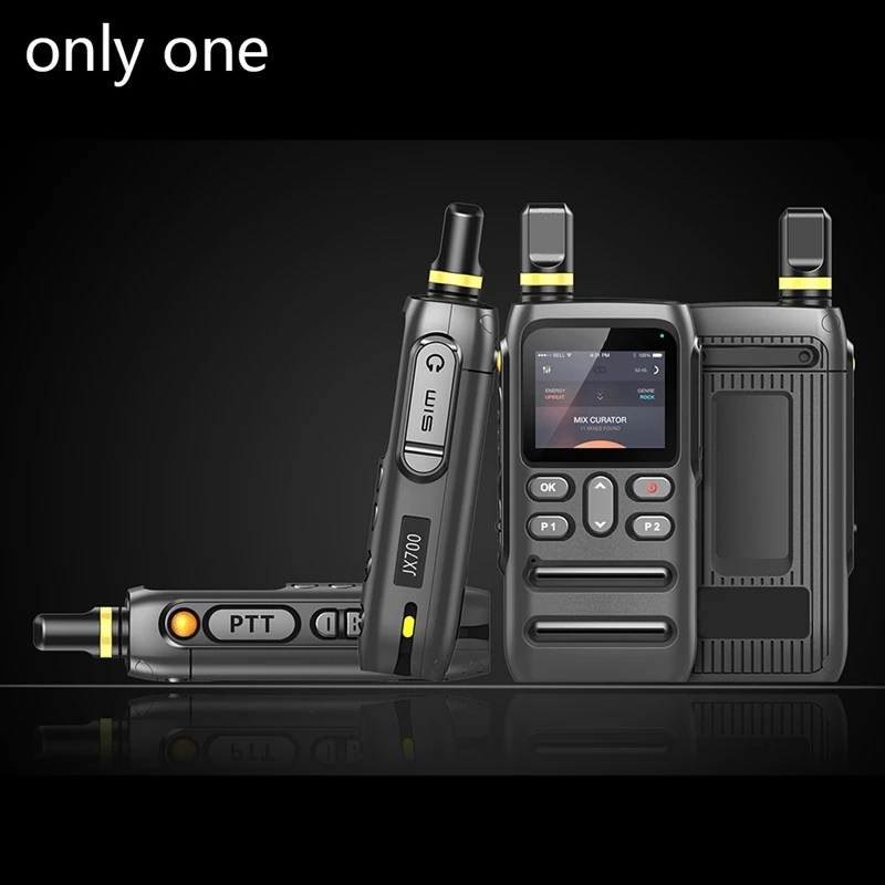 1 conjunto JX-700 4G rede pública digital walkie talkie digital walkie talkie preto ABS