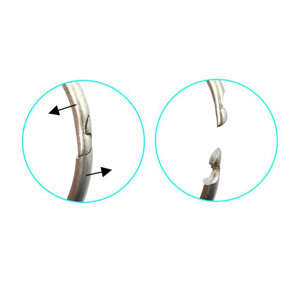 6 pcs 20Mm Nickel Plated Binder Rings Strong Metal 3-Ring For Diy Scrapbooking Photo Album Planner Organizer Office