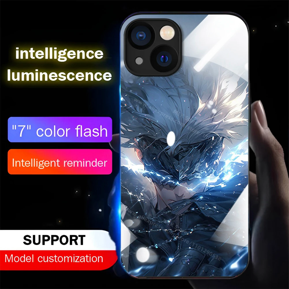 2026 الفاخرة أنيمي الكرتون الذكية مصباح ليد دعوة مضيئة قضية الهاتف لسامسونج S25 S24 S23 S22 S21 S20 FE ملاحظة 20 زائد الترا #5