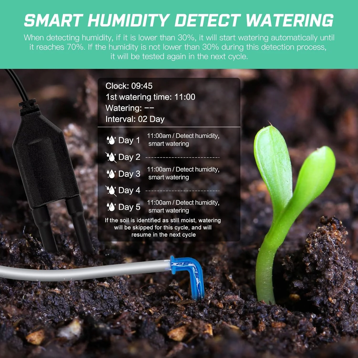 Automatic Plant Waterer Indoor Self Watering System for 15 Potted Plants, Auto Drip Irrigation Kit Programmable Water Timer with