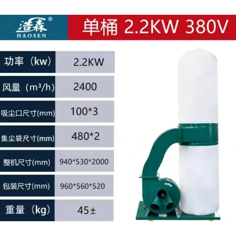 高品質 2.2KW 一袋式集塵機
