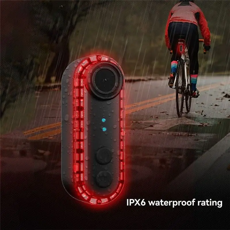 NALFI-Bicycle Tail Light With Integrated 1080P HD Camera Recorder And Waterproof Design For Riding, Adventure