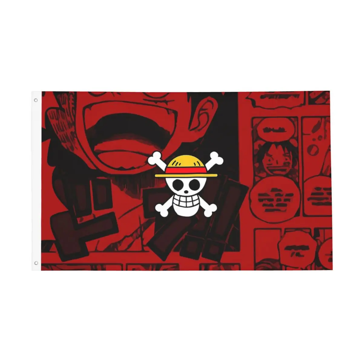 Bandera de Piratas de One Piece, Bandera Decorativa para Exteriores de Poliéster, Colores Vivos, 2x3 3x5 4x6 5x8 Pies