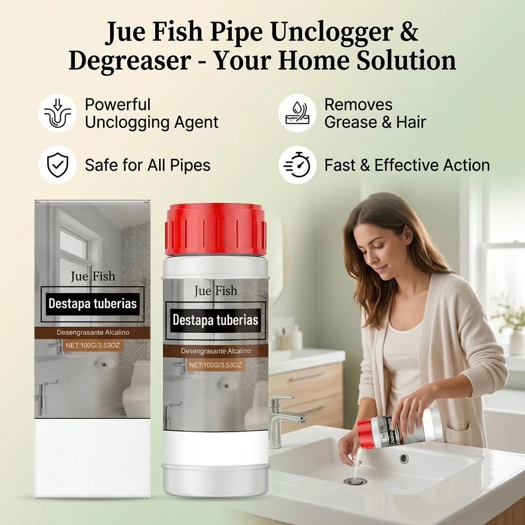 Drain Cleaning Powder Dissolves Hair Grease Food Residue Blockages Eliminate Foul Sewer Odors Fast Acting Pipeline Dredge Agent view 6