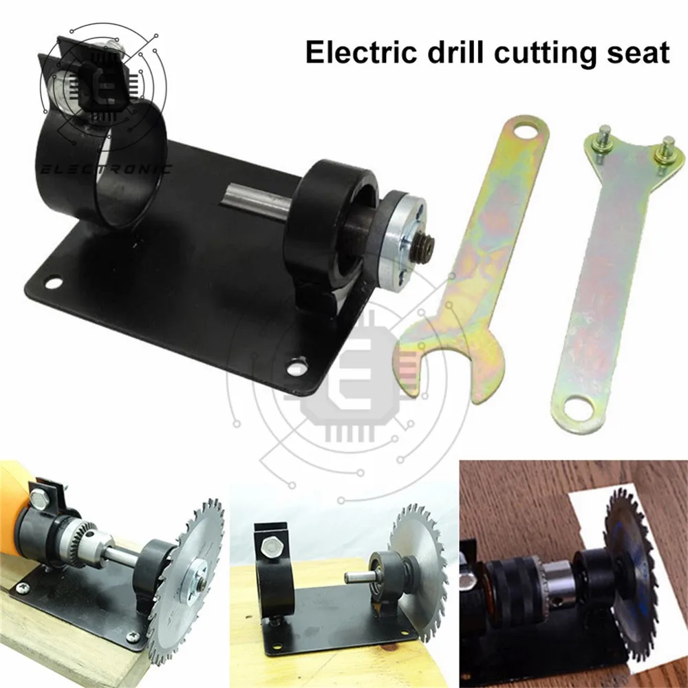 10mm / 13mm Electric Drill Cutting Seat Stand Holder Sets with 2 Wrenches And 2 Gaskets for Polishing / Grinding