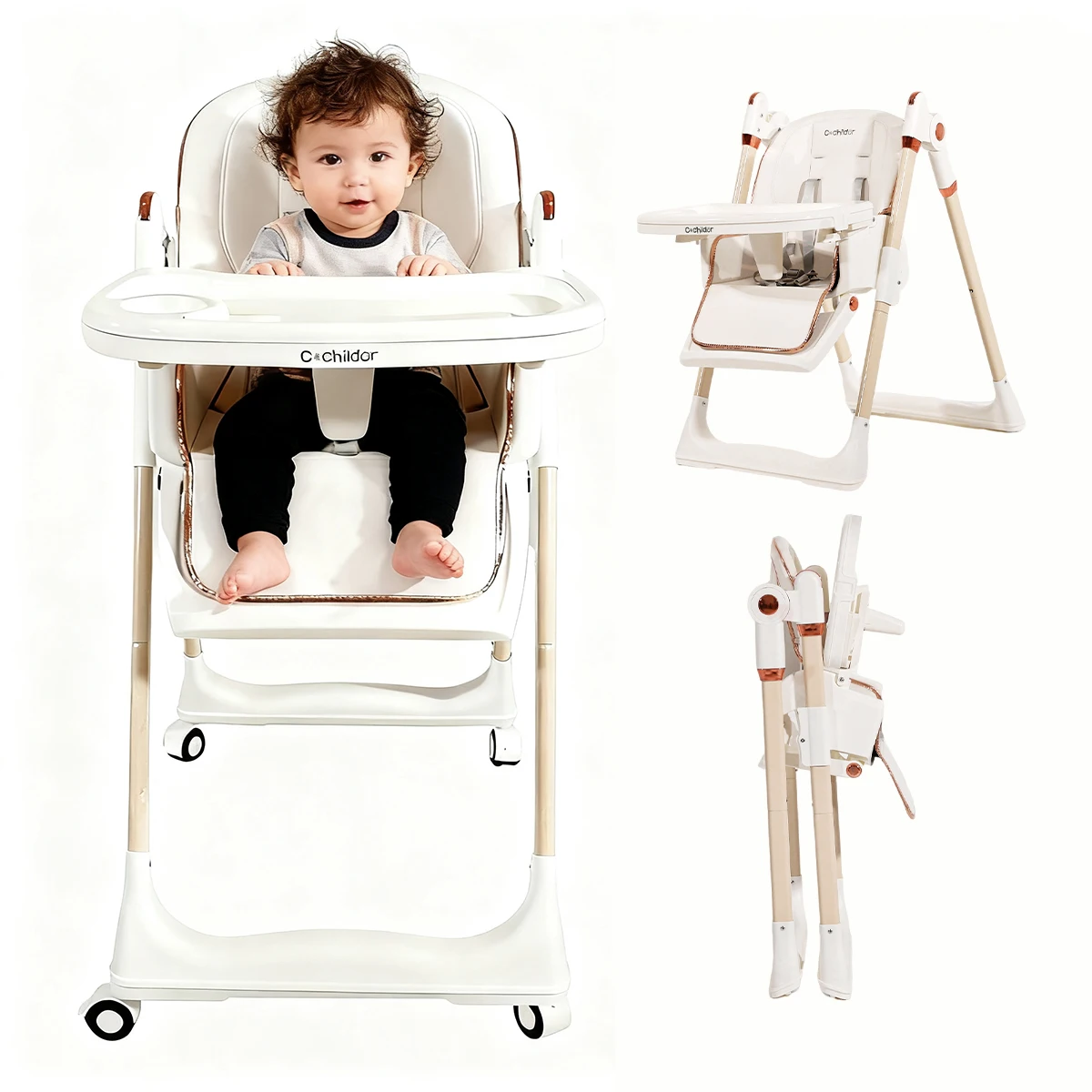 كرسي طعام للأطفال متعدد الوظائف، كرسي مرتفع للأطفال، مناسب للأطفال فوق 6 أشهر، مع أسطوانة، للتخييم في الهواء الطلق #3