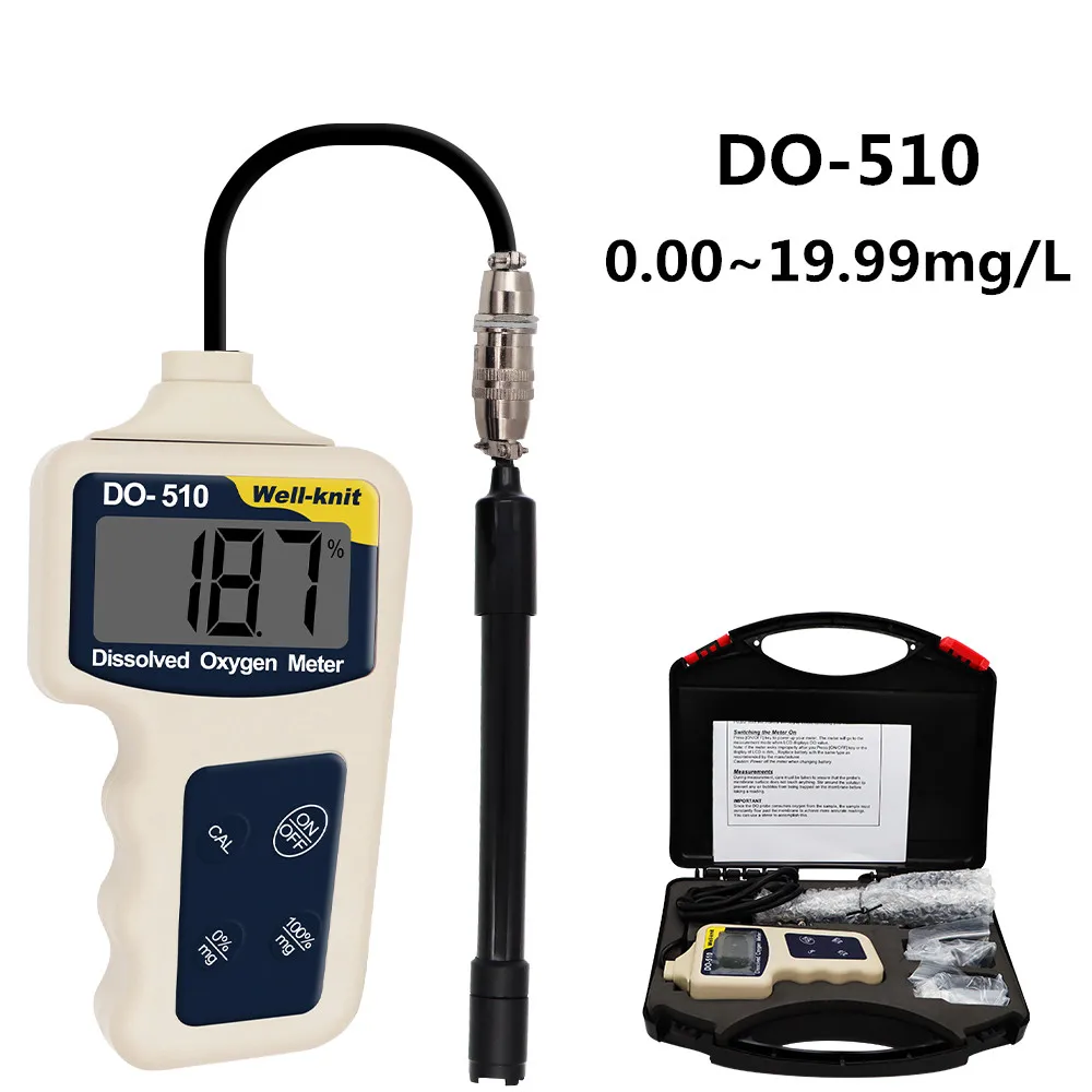 DO-510 Dissolved Oxygen Meter 0.00~19.99mg/L Concentration Dector ATC DO Oxygen Meter 0.0~255% Analyzer