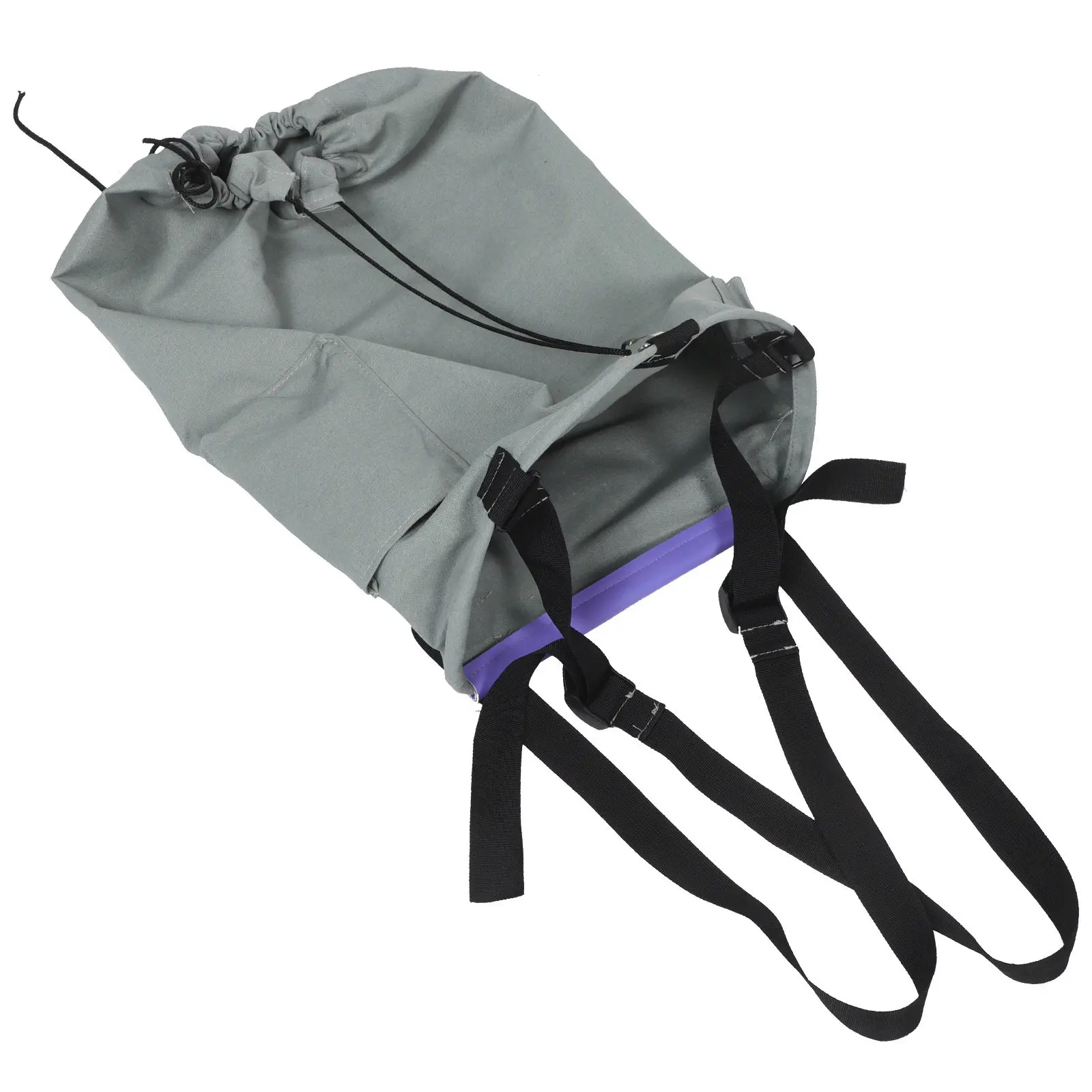 Steel Ring Drawstring Canvas Fruit Picking Bag Khaki Apron Garden Fruit Vegetable Picker Tool Drawstring Bag