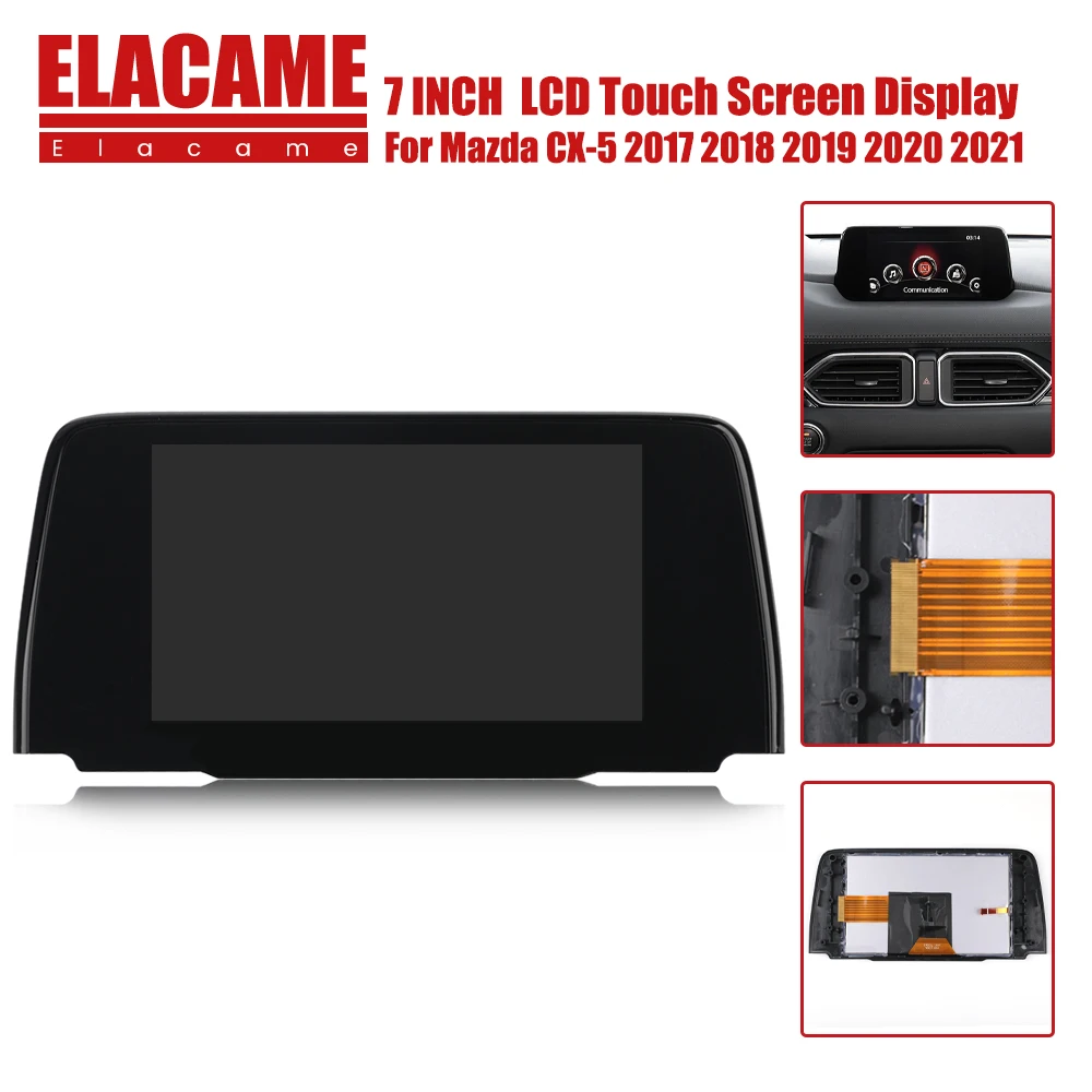 

TM070RDHP05 Radio Display Fit for 2017-2020 2021 Mazda CX-5 7" 50pins LCD Monitior with Touch Screen Navigation Digitizer Panel