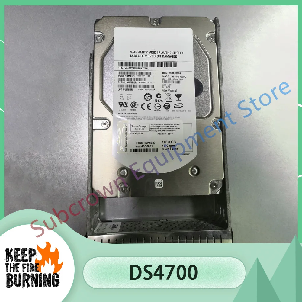 

Для IBM 40K6820 40k6823 5414 146 ГБ 15K 4 Гб FC серверный жесткий диск DS4700