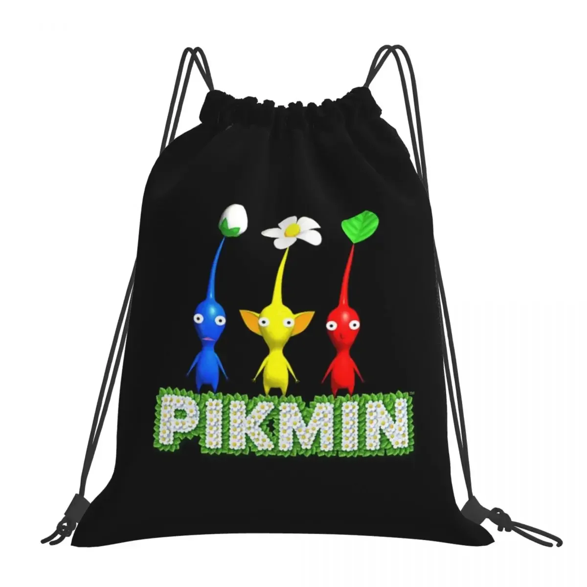 

Pikmin Backpacks Multi-function Portable Drawstring Bags Drawstring Bundle Pocket Sports Bag BookBag For Travel Students