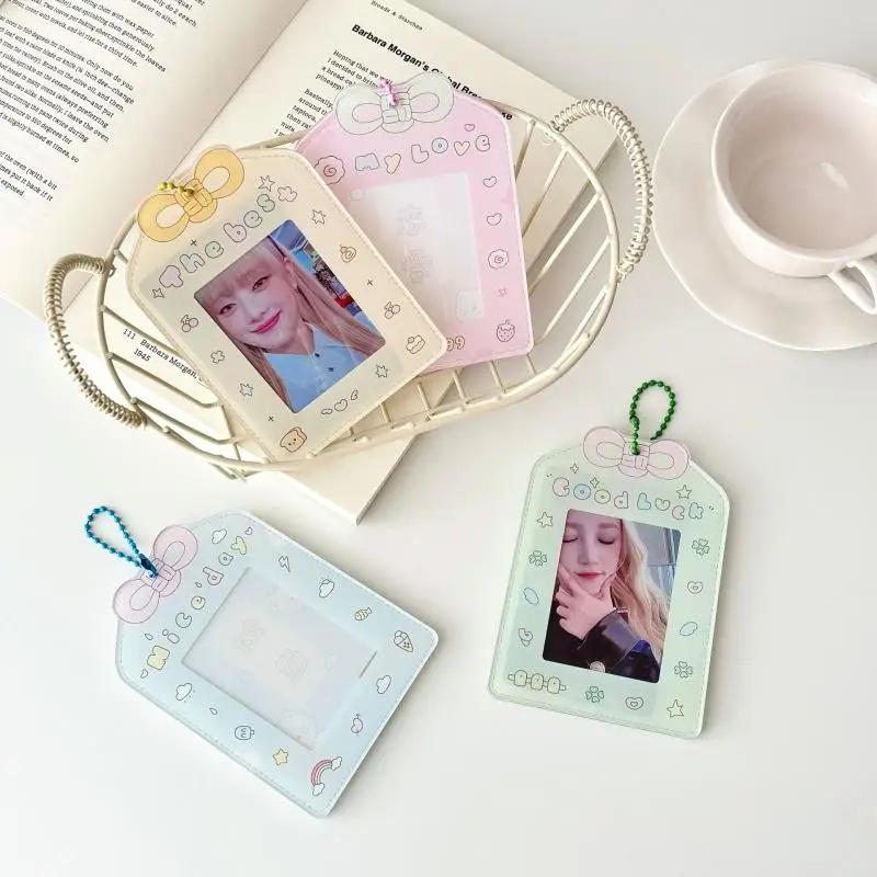 1 Piece Desktop Protection Card Film Card Cover Practical Four-leaf Clover Puppy Certificate Photo Acrylic Card Cover Card Brick