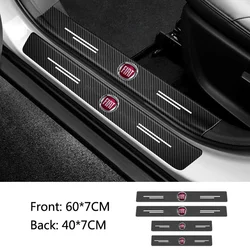 Car Door Sill Threshold Trunk Bumper Stickers Protector Strips For FIAT Abarth Grande Punto Tipo Panda Ducato Freemont Doblo