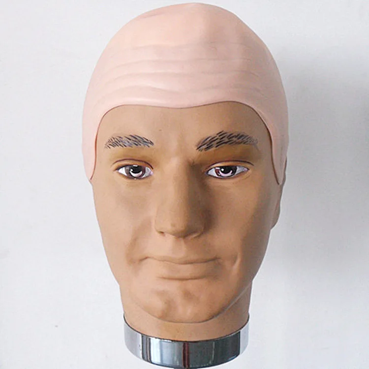 

Halloween Props Bald Monk Soft Glue Funny Funny Hood Soft Glue Toy Hat Drag Party Hairless Fake Hat