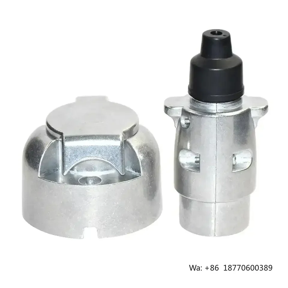 Durable 12V 7 Pin EU Plug 1 Set Rubber Seal Car Trailer Coupling Connector Trailers Accessories-Lock & Key Parts