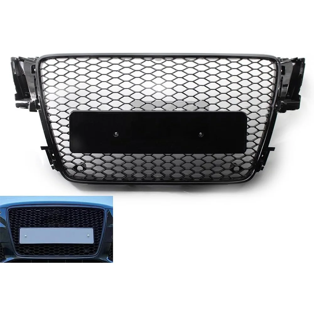 المصد الأمامي للسيارة مصبغة العسل المبرد الوفير مصبغة غطاء الشواية ل A5 B8 8p0 2008-2012 8t0853651 استبدال أجزاء لا علامة #2