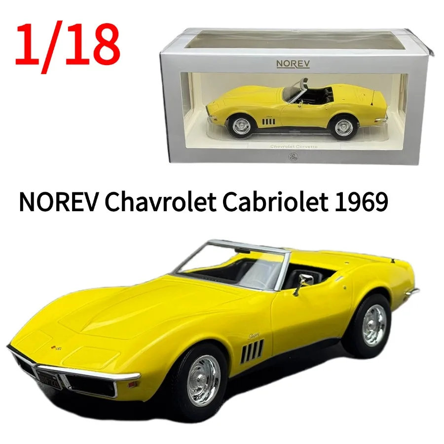 Модель спортивного автомобиля NOREV Diecast в масштабе 1:18, Chevrolet Corvette Sting Ray, реплика из сплава, игрушка для мальчика