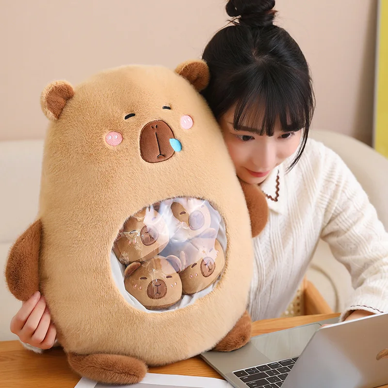 น่ารักตลก Capybara หมอนของเล่น Capybara ตุ๊กตา Plush สนุกคริสต์มาสของขวัญของขวัญวันเกิด Decompression ของ Porpoise เบาะของขวัญ